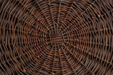 brown wicker background rattan circle