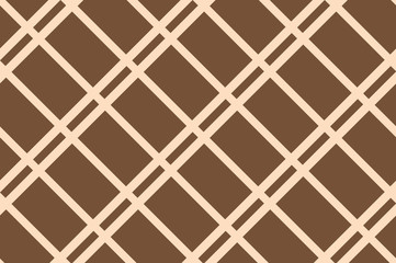 Traditional ornament with cells, squares for printing on fabric, textiles, home interior with different shades of brown, beige, pink. 
