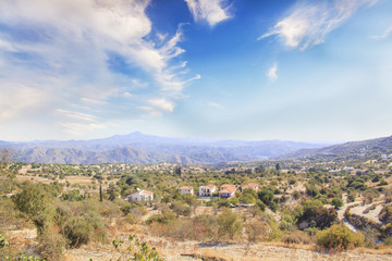 Beautiful view of the picturesque village of artisans Lefkara, Cyprus