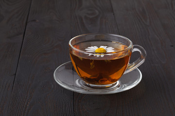 One cup of herbal camomile tea