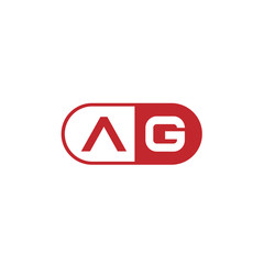 Initial Letter AG Logo Template Design