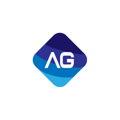 Initial Letter AG Logo Template Design