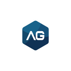 Initial Letter AG Logo Template Design