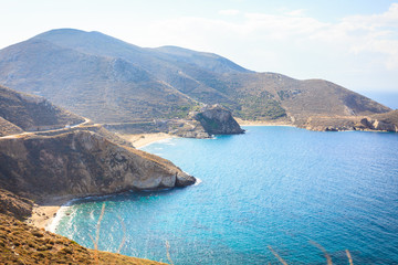 Fototapeta premium Greek coastline on Peloponnese, Mani Peninsula
