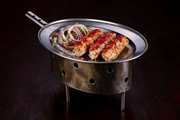 Grilled meat kebab