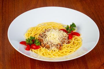 Delicious spaghetti bolognese