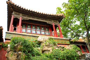 Chinese house with stone.