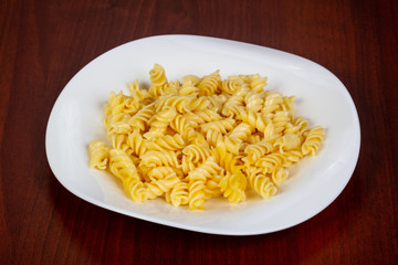 Fussili pasta with oil
