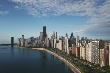 Fototapeta na wymiar view of downtown Chicago