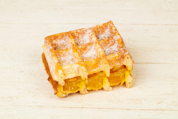 Sweet Waffle with jam