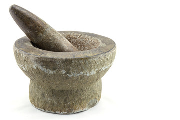 Mortar on white background