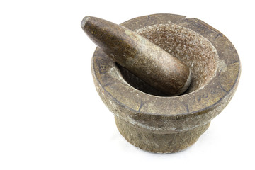 Mortar on white background