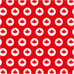 canadian flag buttons decoration background vector illustration