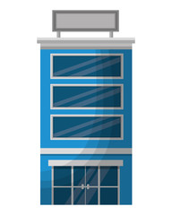 hotel building facade billboard in roof