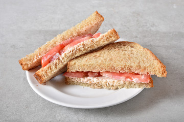 Healthy tomato sandwich