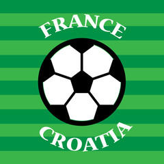 France vs Croatia Soccer Match Template