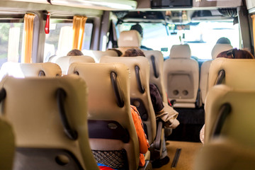Seats inside the minivan