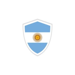 Argentina Flag Emblem Vector Template Design Illustration