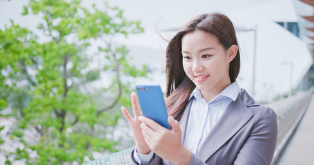 Fototapeta premium business woman use phone