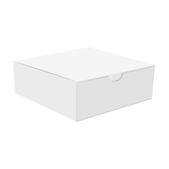 Blank of cardboard box for gift. Vector