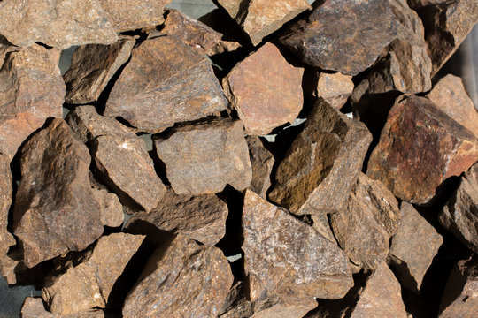 Bronzite gemstone as natural mineral rock