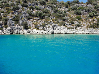 Obraz premium Beautiful Blue Sea on from yacht in Turkey