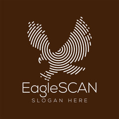 Fototapeta na wymiar Eagle Scan technology logo vector element. Animal Technology Logo template