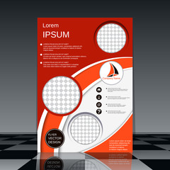 Modern professional business flyer vector design template