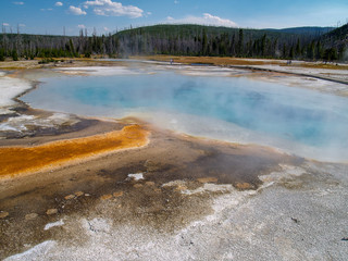 Yellowstone National Park Hot Spring Lake