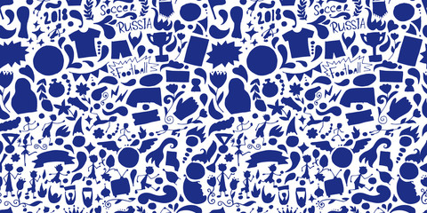 Soccer tournament, football league team international championship. Seamless pattern for your design