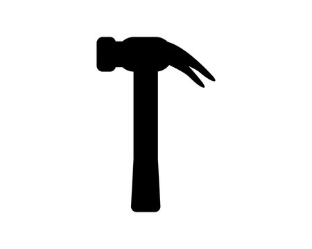hammer construction repair fix engineering tool equipment image vector icon logo silhouette