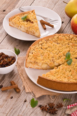 Crumble apple cake.
