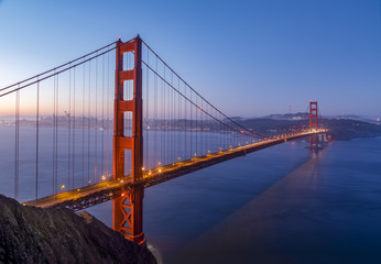 Fototapeta na wymiar San Francisco Bay Daybreak - Golden Gate Bridge