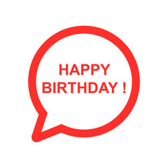 happy birthday speech bubble icon
