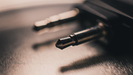 Naklejka premium Macro Headphone Connector
