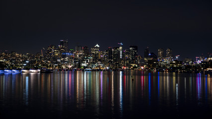 Fototapeta premium Seattle Night Skyline