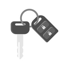 flat design vector, car key with remote
