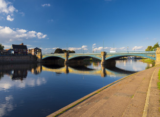 River Trent bridges and reflections in Nottingham