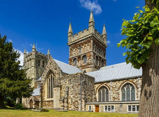 Fototapeta na wymiar Wimborne Minster Church in Dorset England