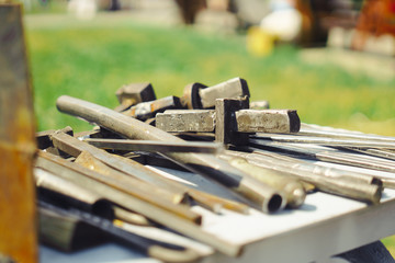 the hammer on the anvil