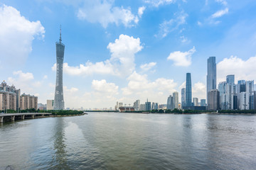Fototapeta na wymiar Guangzhou under the blue sky
