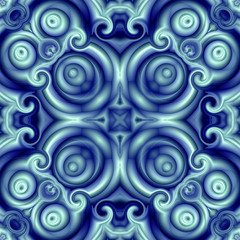Colorful digital art, Oriental pattern, geometric texture, Mystical motif,  Abstract background, Fantastic design. 