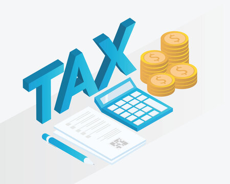 tax receipt and document concept. vector