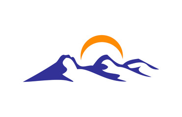 Blue Mountain and Sun Logo