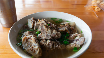 delicious Boiled pork bone
