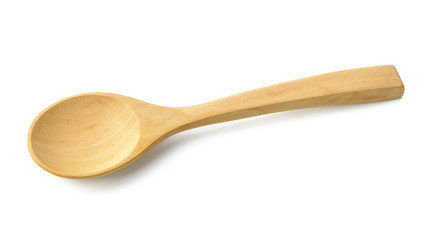 wooden spoon isolated on white background