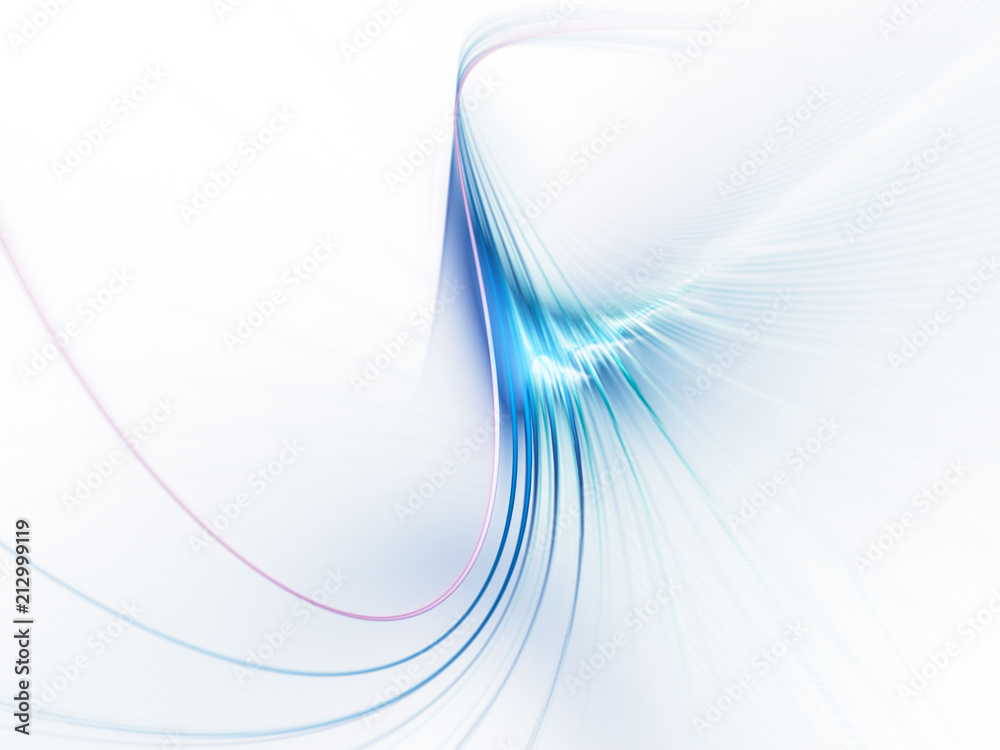 Leinwandbilder Abstract blue and white background texture. Dynamic lines and halftone effects pattern. Detailed fractal graphics. Science and technology concept.