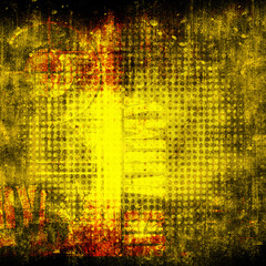 Crosshair sign on old grungy surface. Rifle scope symbol. Target mark. Us army text. Grunge black and white illustration