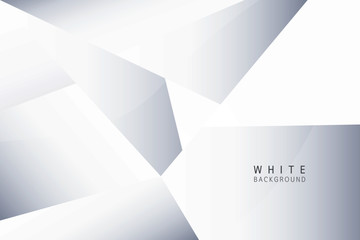 Fototapeta premium Abstract background with perspective. White geometric shapes.