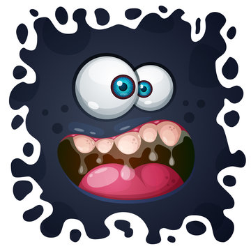 Cute, funny, crazy monster character. Helloween illustration Vector eps 10